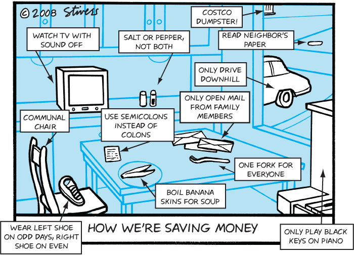 How We're Saving Money | Stivers Cartoons