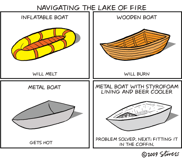 Navigating the lake of fire