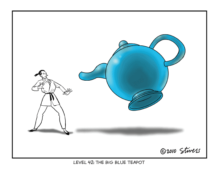 The big blue teapot