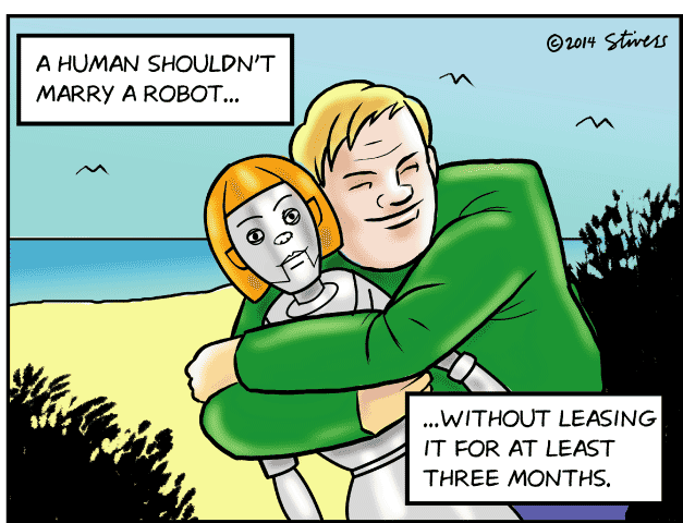 A human should not marry a robot