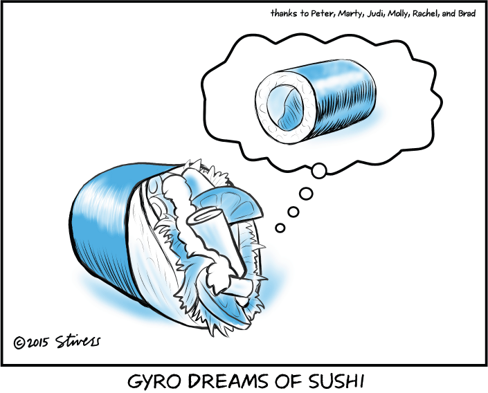 Gyro dreams of sushi