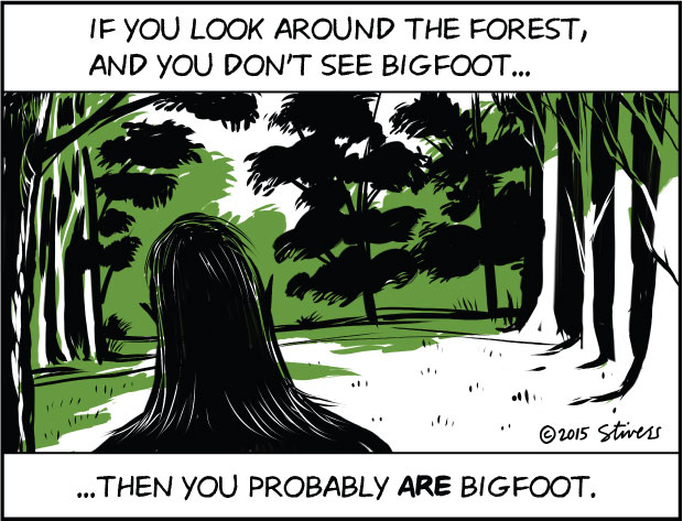 Bigfoot in the forest