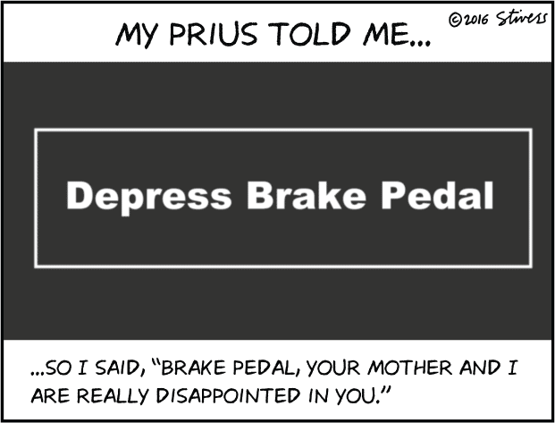 Depress brake pedal