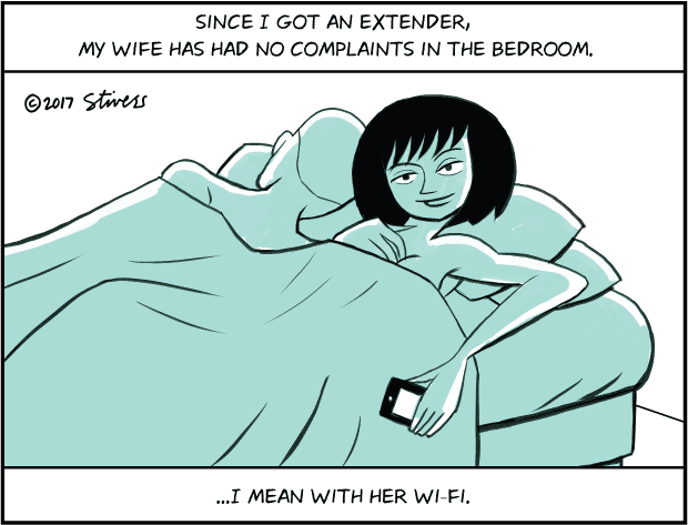 Extender in the bedroom