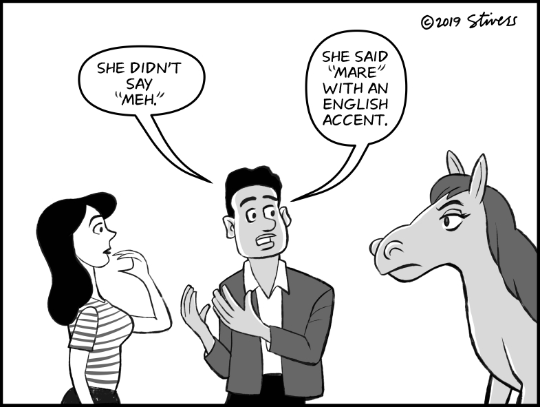Mare with an English accent | Stivers Cartoons Mare with an English accent | Stivers Cartoons
