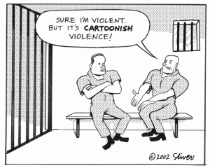 Stivers 6-3-02 Cartoonish violence