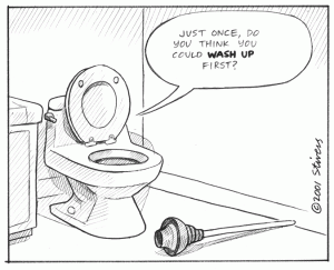 Stivers cartoon 10-22-01 toilet and plunger