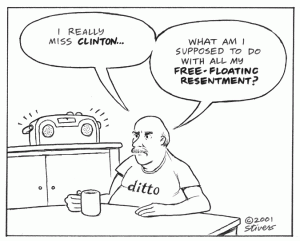 Stivers cartoon 2001-08  I miss Clinton