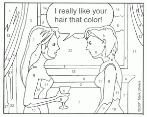 Stivers cartoon run  3-1-01 I like your hair that color